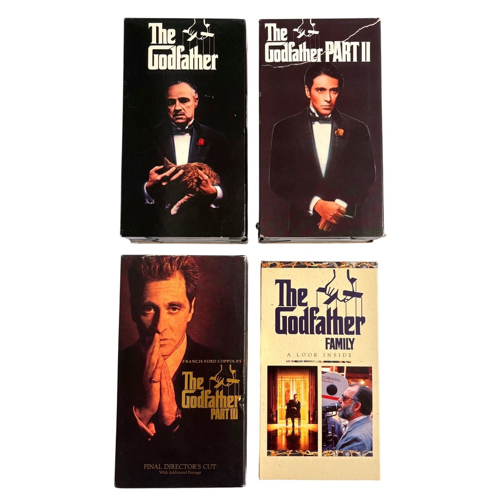 The Godfather Trilogy VHS Set Part I II III Final Directors Cut Documentary
